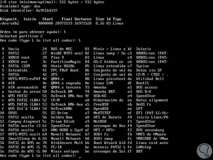 Verwenden Sie den Befehl Fdisk, um Partitionen unter Linux 10.png zu verwalten