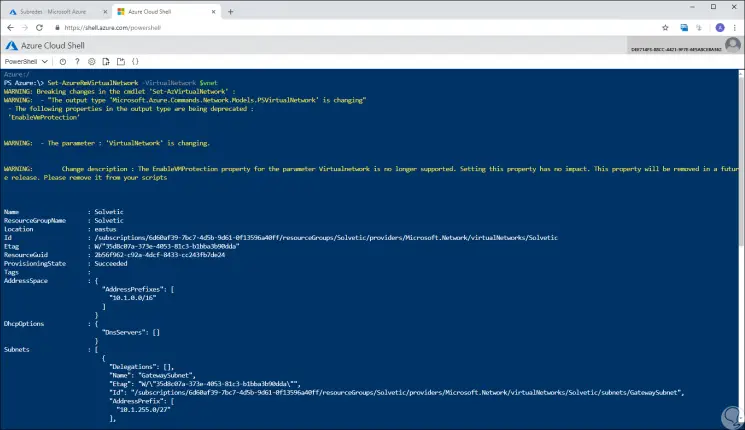 18-update-the-virtual-network-using-"Set-AzureRmVirtualNetwork" .png