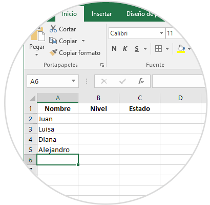 1 So erstellen Sie eine Tabelle mit einer Liste von Optionen in Excel 2019.png