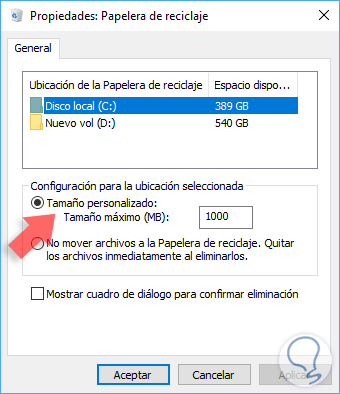 Fehlerbehebung - "Diese Elemente sind zu groß für das Recycling" in Windows 10. 5.png