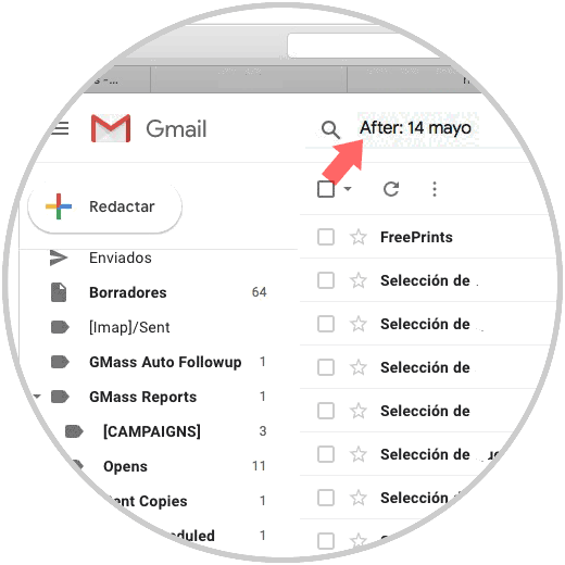 Sortieren Sie Gmail nach Größe, Erinnerung und Datum