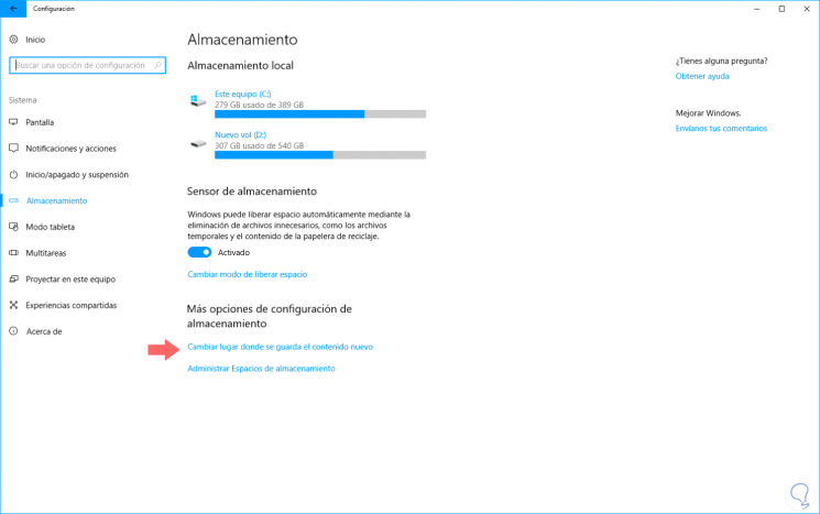Freier Speicherplatz auf der Festplatte, der den Speicherpfad neuer Anwendungen unter Windows 10-17-1.png ändert