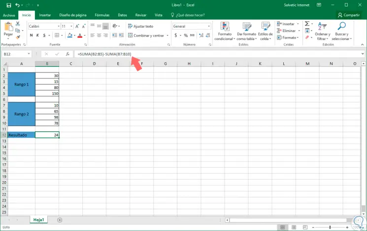 5 - Subtrahiere zwei oder mehr Zellbereiche in Excel 2016.png