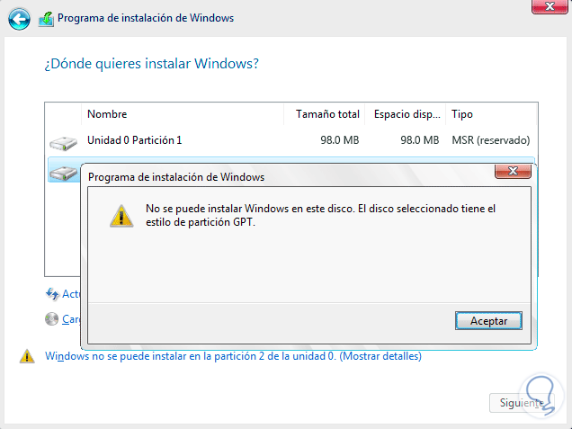 1 Windows kann nicht auf dieser Festplatte installiert werden. Die ausgewählte Festplatte hat den MBR-Partitionsstil GPT.png