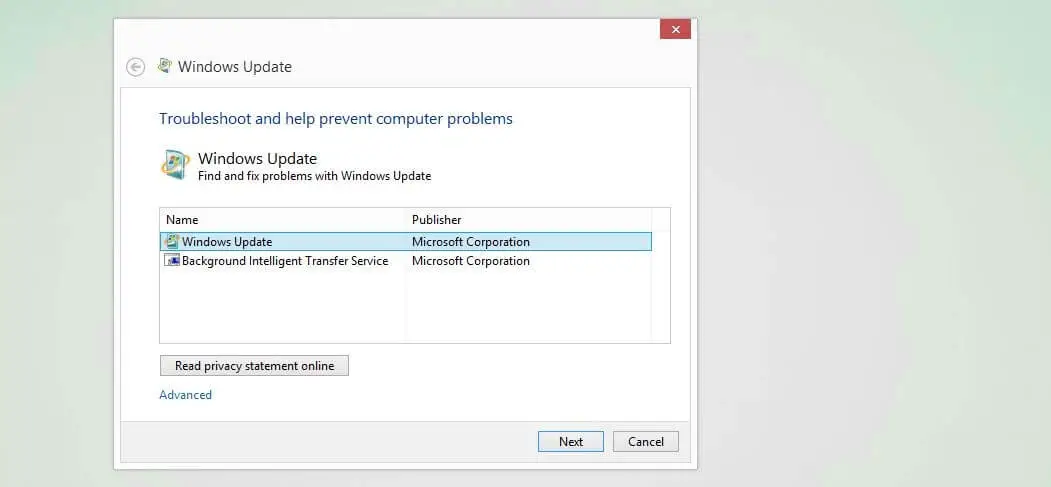 Fehlerbehebung bei Windows Update in Windows 10
