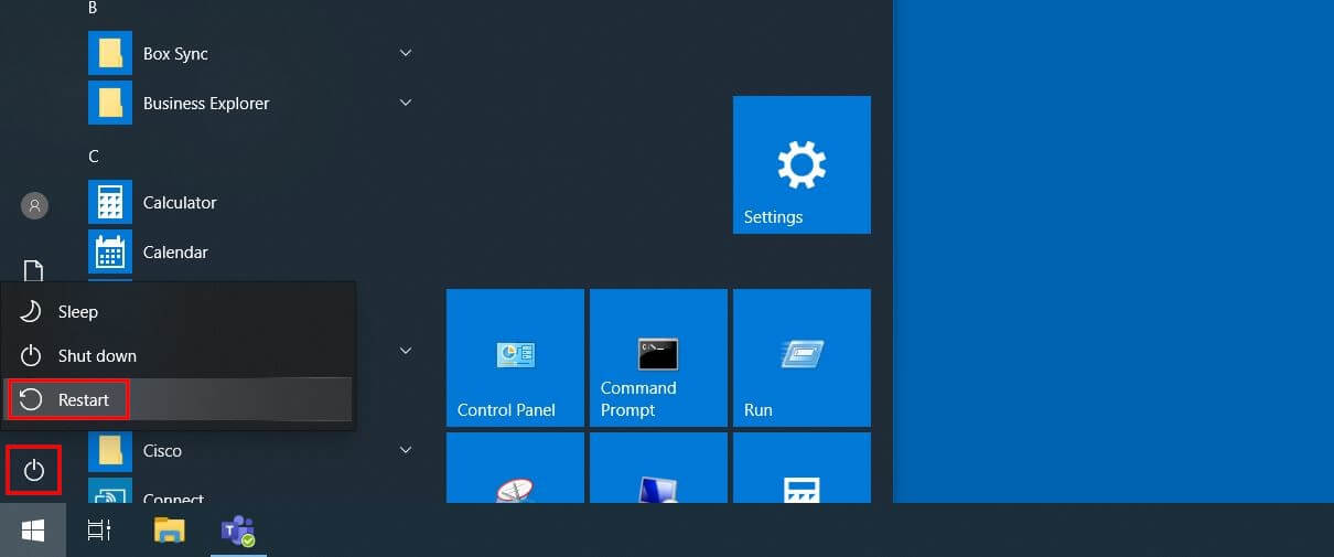 Windows 10: Start / Herunterfahren? Optionen