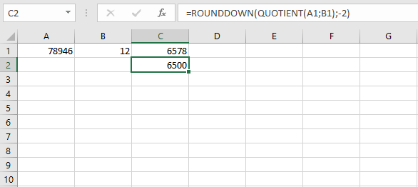 Kombination der Excel-Formeln ROUNDLESS und QUOTE