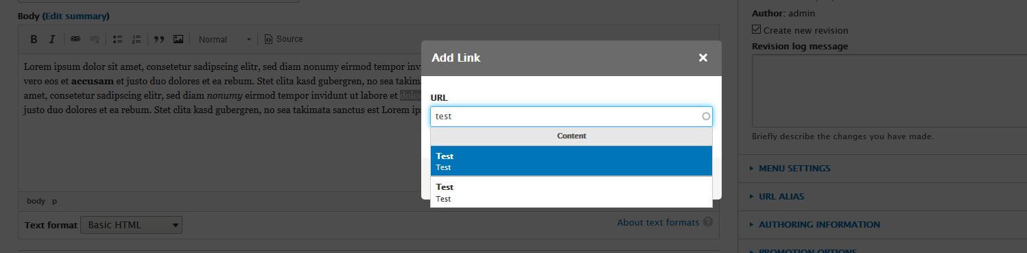 Drupal-Tutorial: Fügen Sie einen Link mit dem installierten Linkit-Modul hinzu