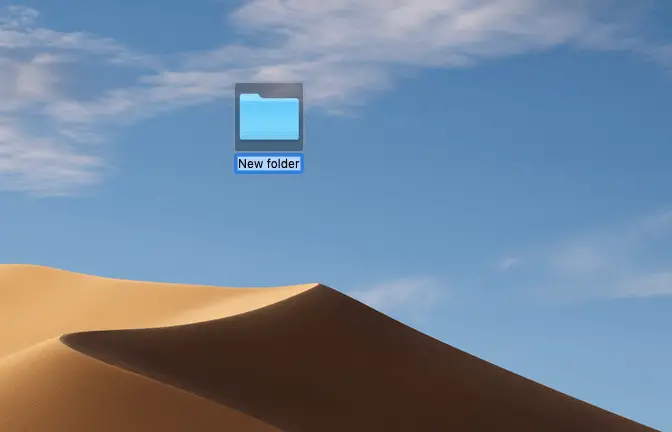 Beispiel eines Ordners auf dem Mac-Desktop