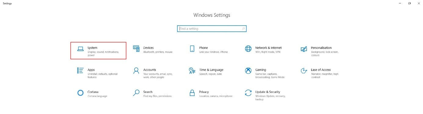 Windows-Einstellungen unter Windows 10