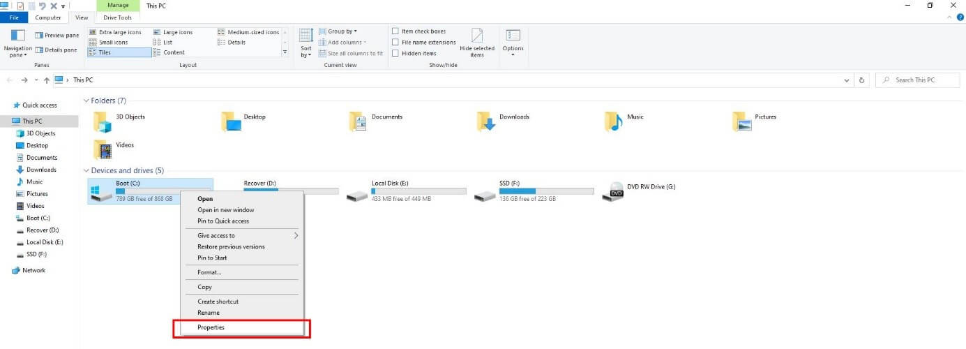 Windows File Explorer: Zusammenfassung? Dieser Computer?