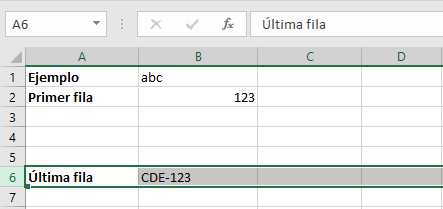Excel: Zeile zum Scrollen ausgewählt