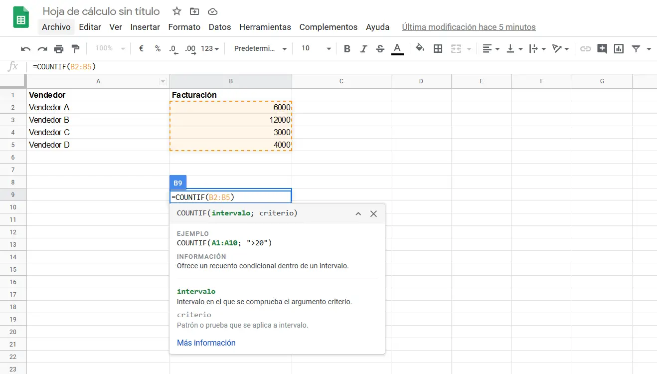 Google Sheets: Ausgewählte Werte für COUNTIF 