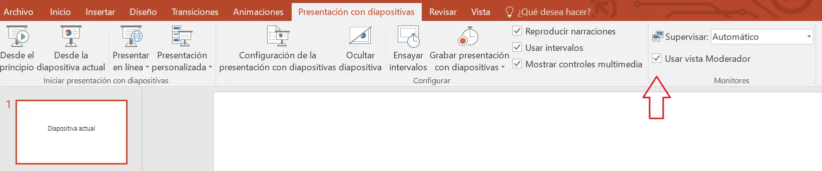 Ansichtsfeld von PowerPoint Presenter