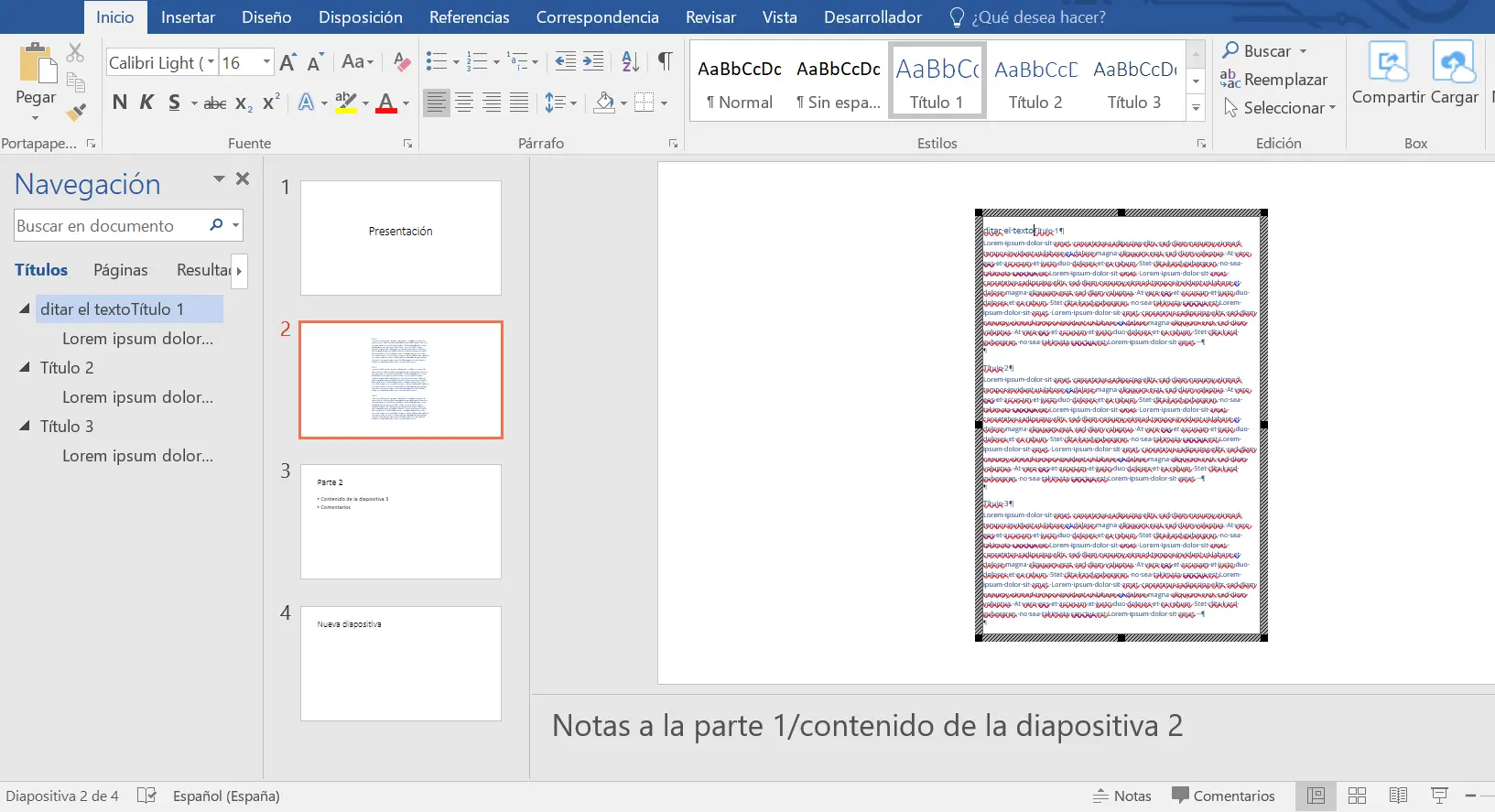 Word-Dokument in PowerPoint importieren: Objekt bearbeiten