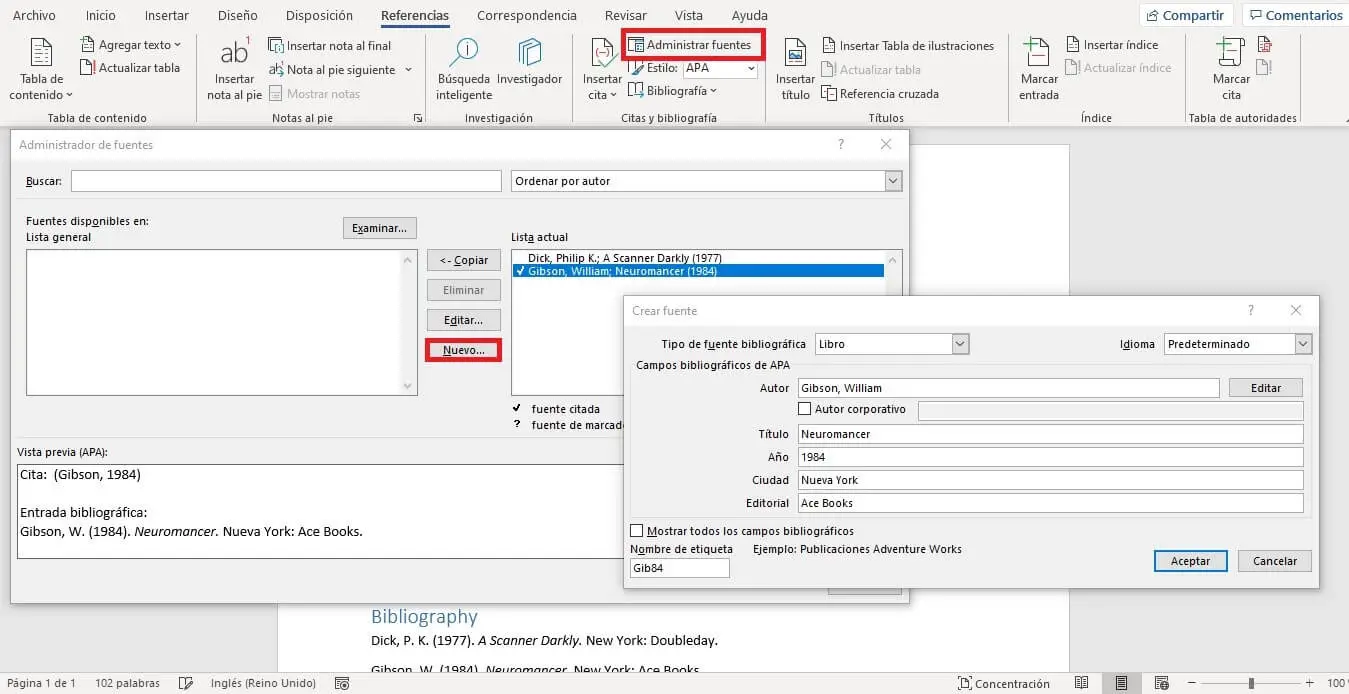 Zitieren in Word: Word Font Manager