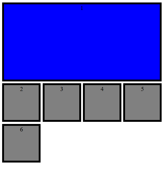 CSS-Raster mit Elementen unterschiedlicher Größe