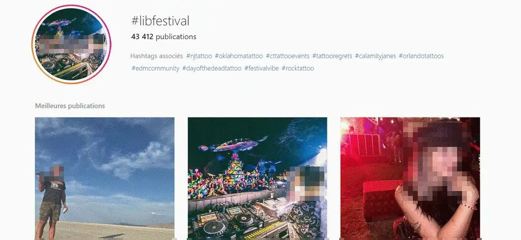 Hashtag der Ereignisse auf Instagram: #libfestival.