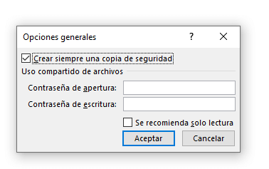 Excel: Option? Backup erstellen?