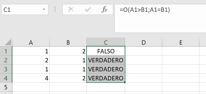 Excel-Funktion ODER mit mehreren Argumenten.
