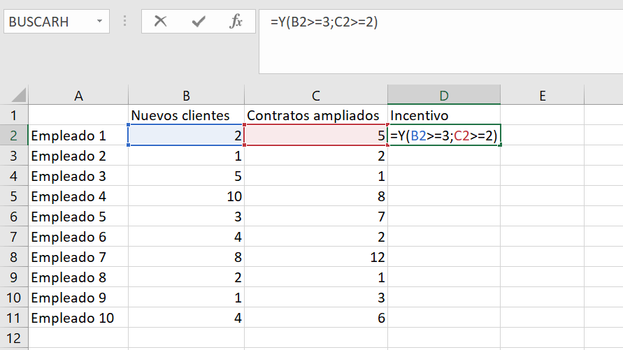 Excel Y-Funktion in Zelle eingegeben.
