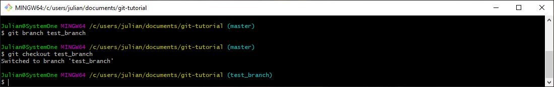 Git-Tutorial: Zweigwechsel mit Git-Bash