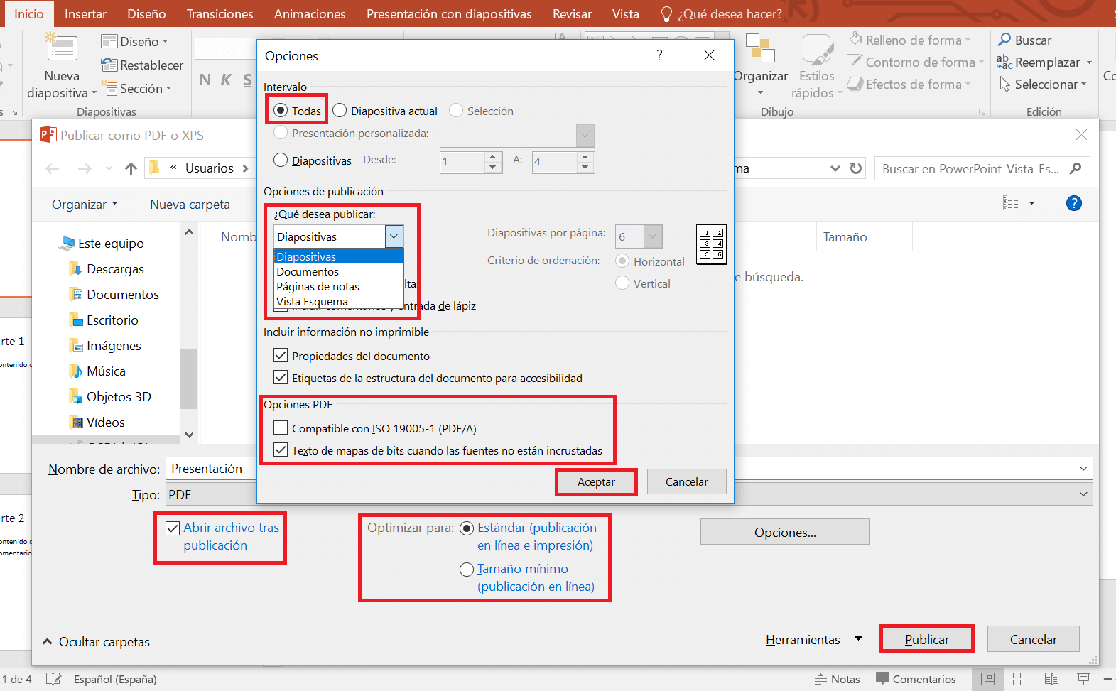 Speichern Sie PowerPoint als PDF - Schritt fünf