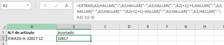 SUCHE Excel: Artikelnummern kürzen