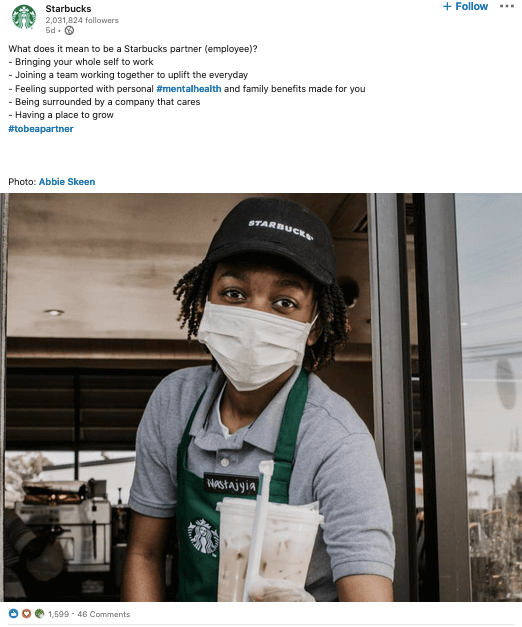 Hashtag-Marketing: Community-Hashtags bei Starbucks.