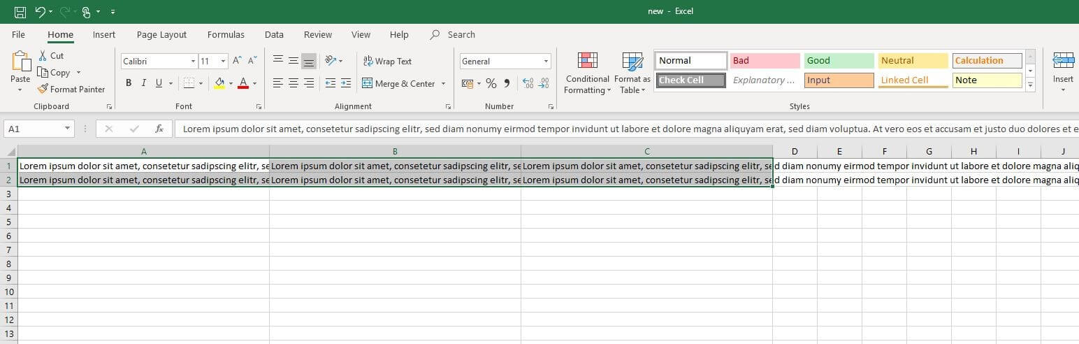 Microsoft Excel 2016: Ausgewählte Tabellenfelder