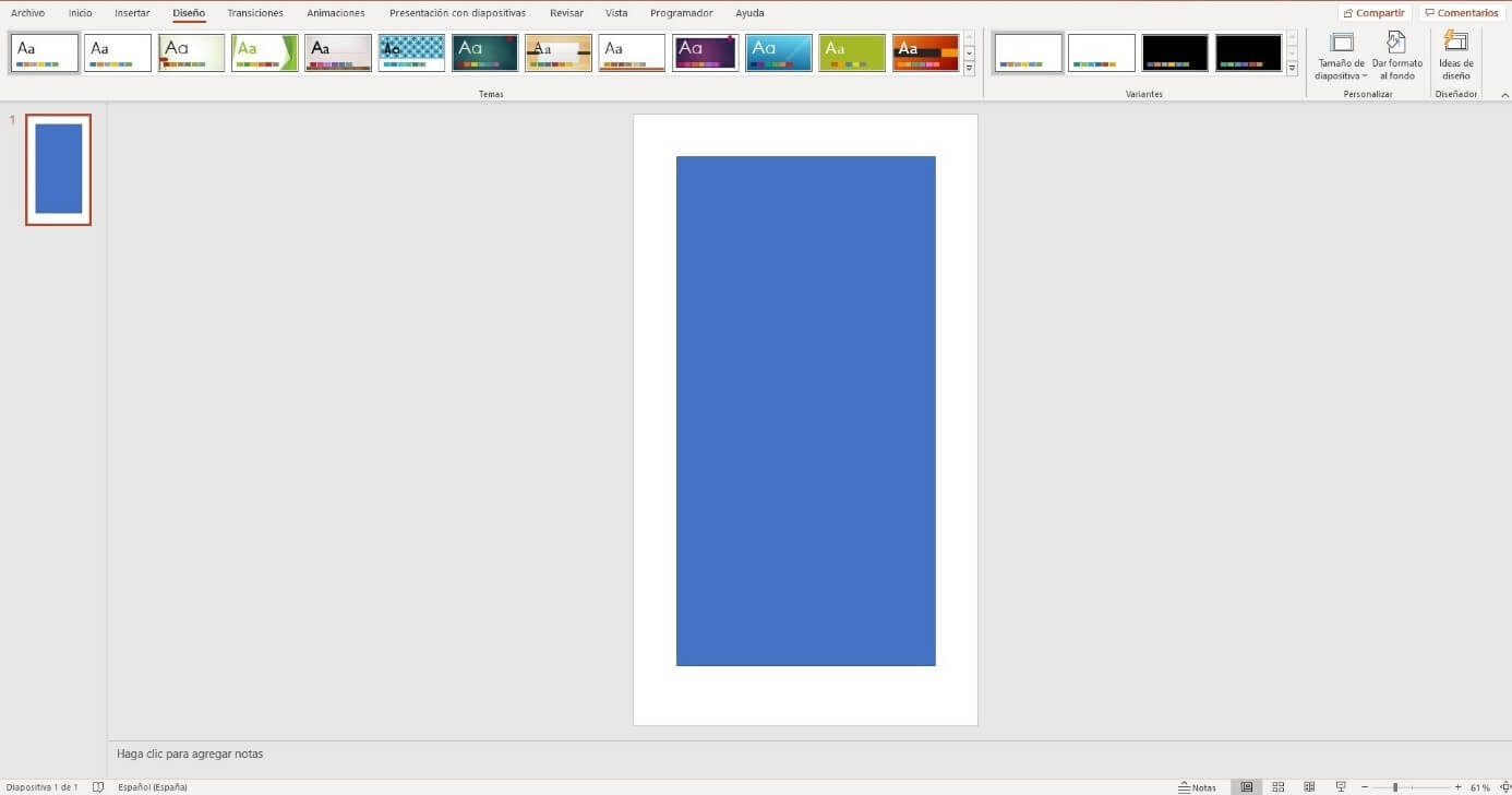 PowerPoint 2016: vertikale Folie