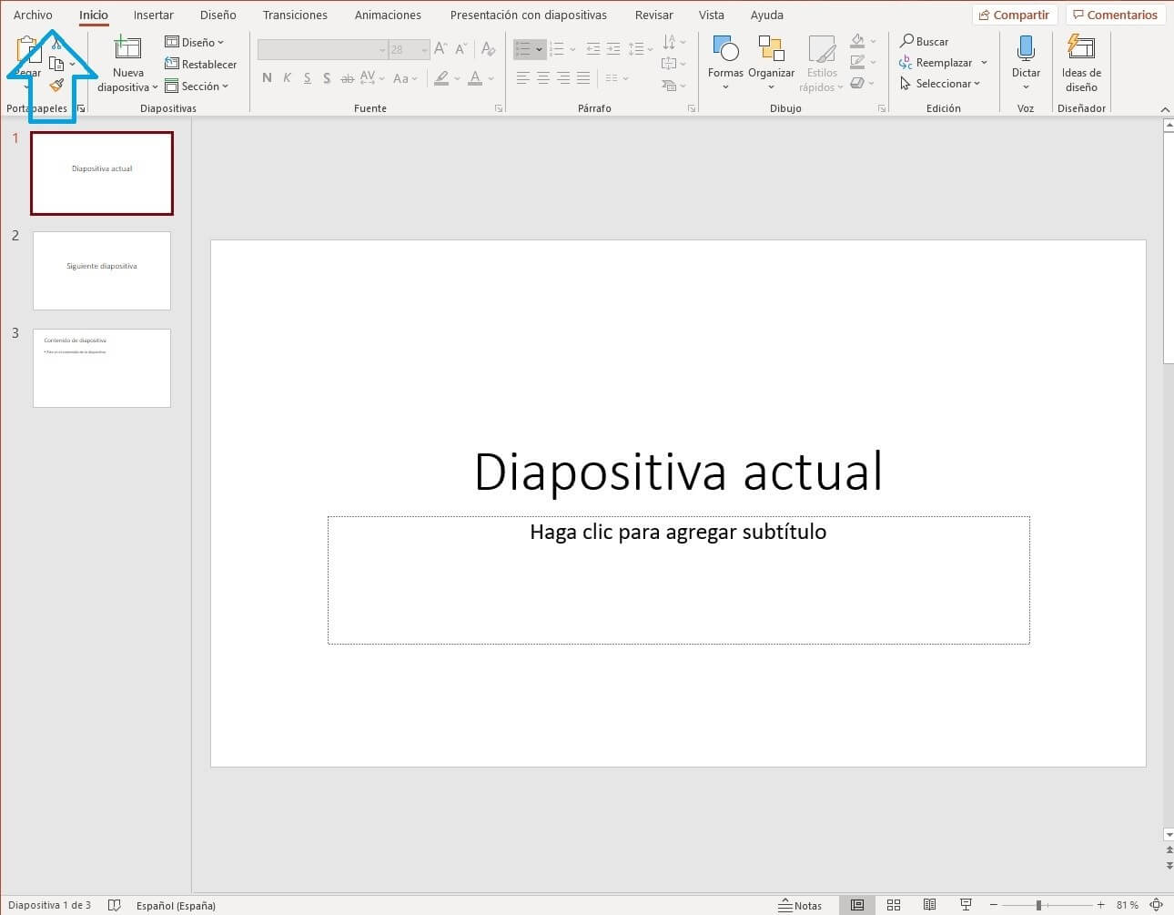 PowerPoint: Klicken Sie auf? Datei? um zur Exportoption zu gelangen