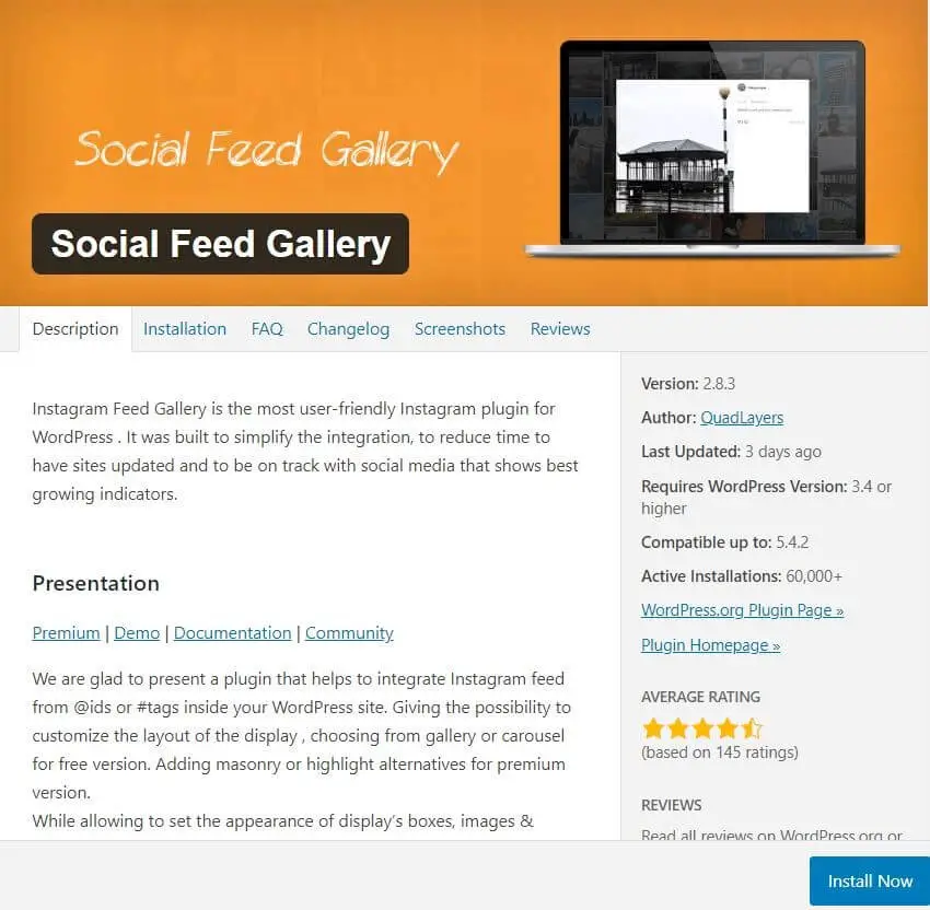 Instagram Plugin für WordPress Social Feed Galerie