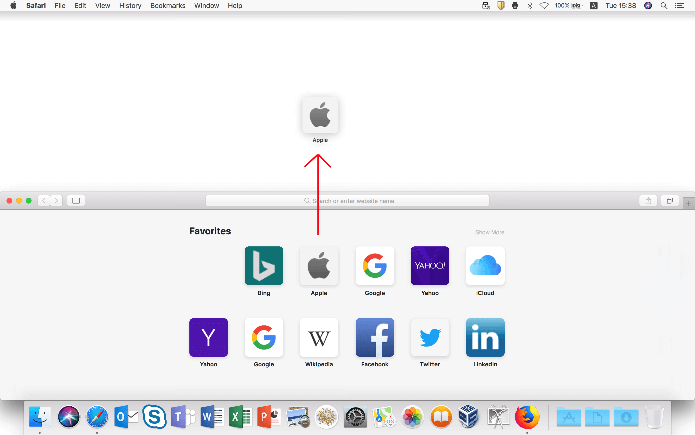 Safari und Desktop unter macOS