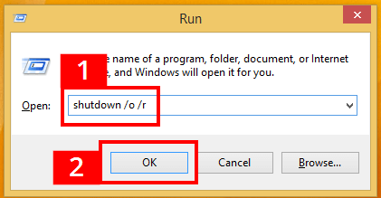 Befehl zum Herunterfahren im Windows 8-Dialogfeld "Ausführen"