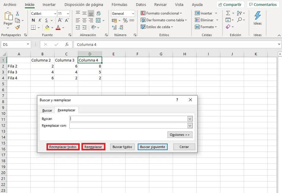 Fenster in Excel suchen und ersetzen