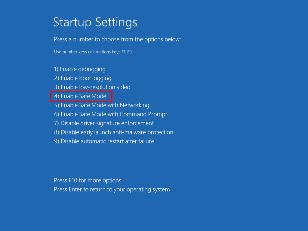 Windows 8 System Recovery - Starteinstellungen für den Starte Modus