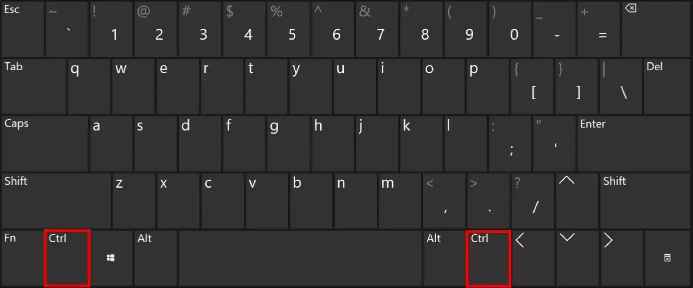 Windows-Tastatur: Strg-Taste