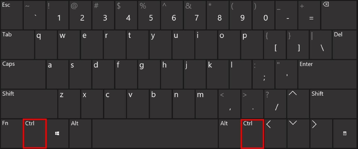 Windows-Tastatur: Strg-Taste