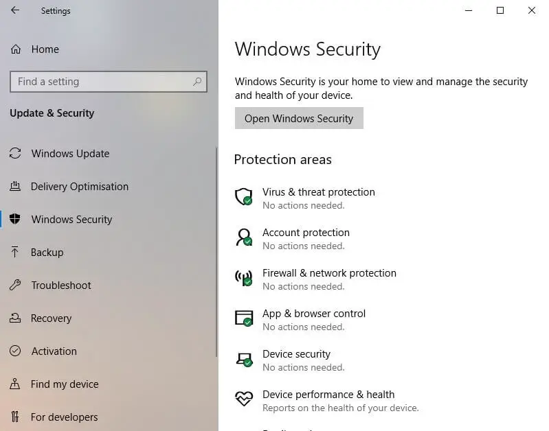 Windows-Sicherheitsmenü