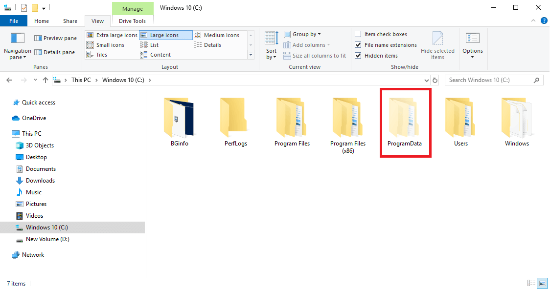 Darstellung versteckter Dateien, die in Windows angezeigt werden 