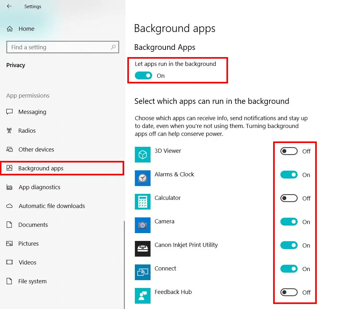 So beschleunigen Sie Windows 10: Hintergrund-Apps