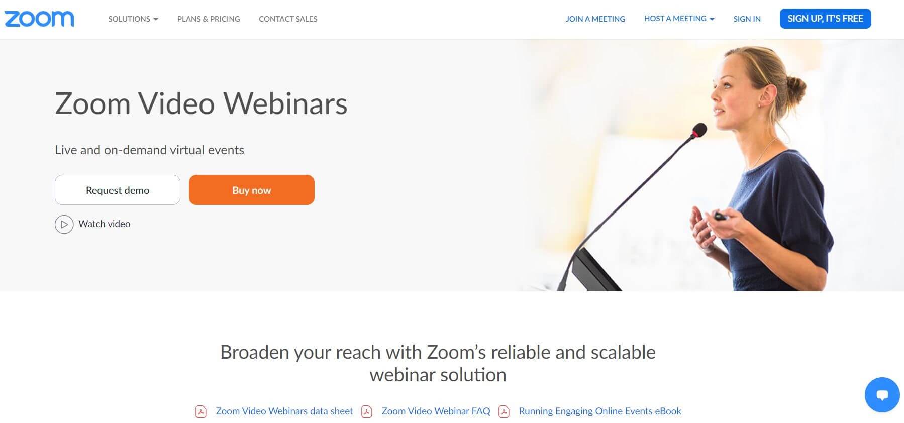 Startseite des Zoom-Video-Webinars